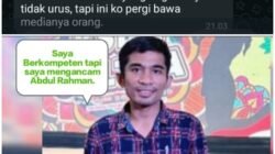 Terungkap Rafid Ancam Abdu Rahman Lewat WhatsApp, Ancaman ke Jurnalis Picu Kecaman Dan Desakan Penegakan Hukum.